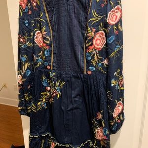 Anthropologie embroidered floral dress (new but without tags)